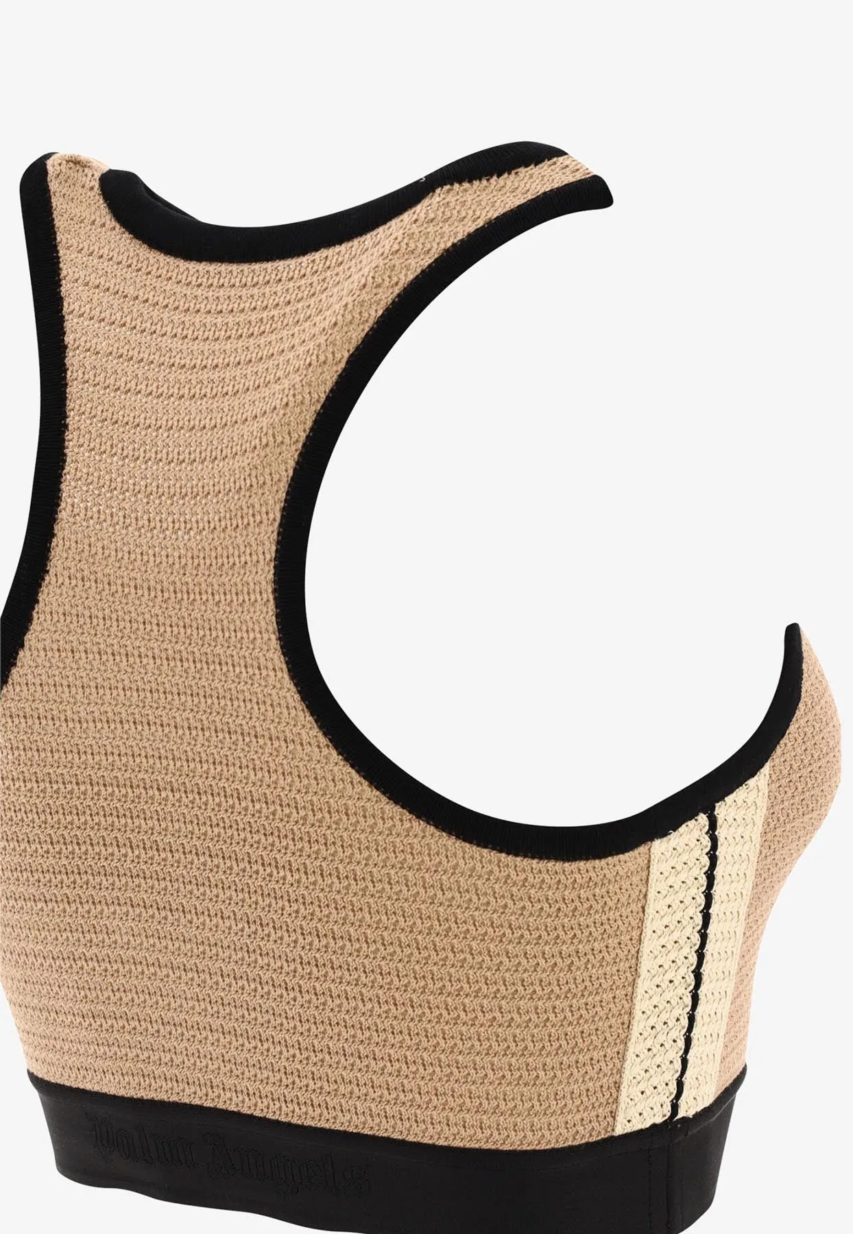 Logo Tape Cropped Knit Top