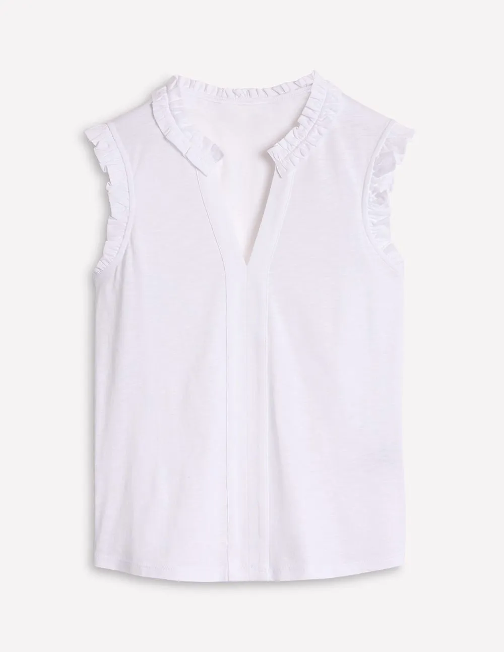 Lola Sleeveless Top-White