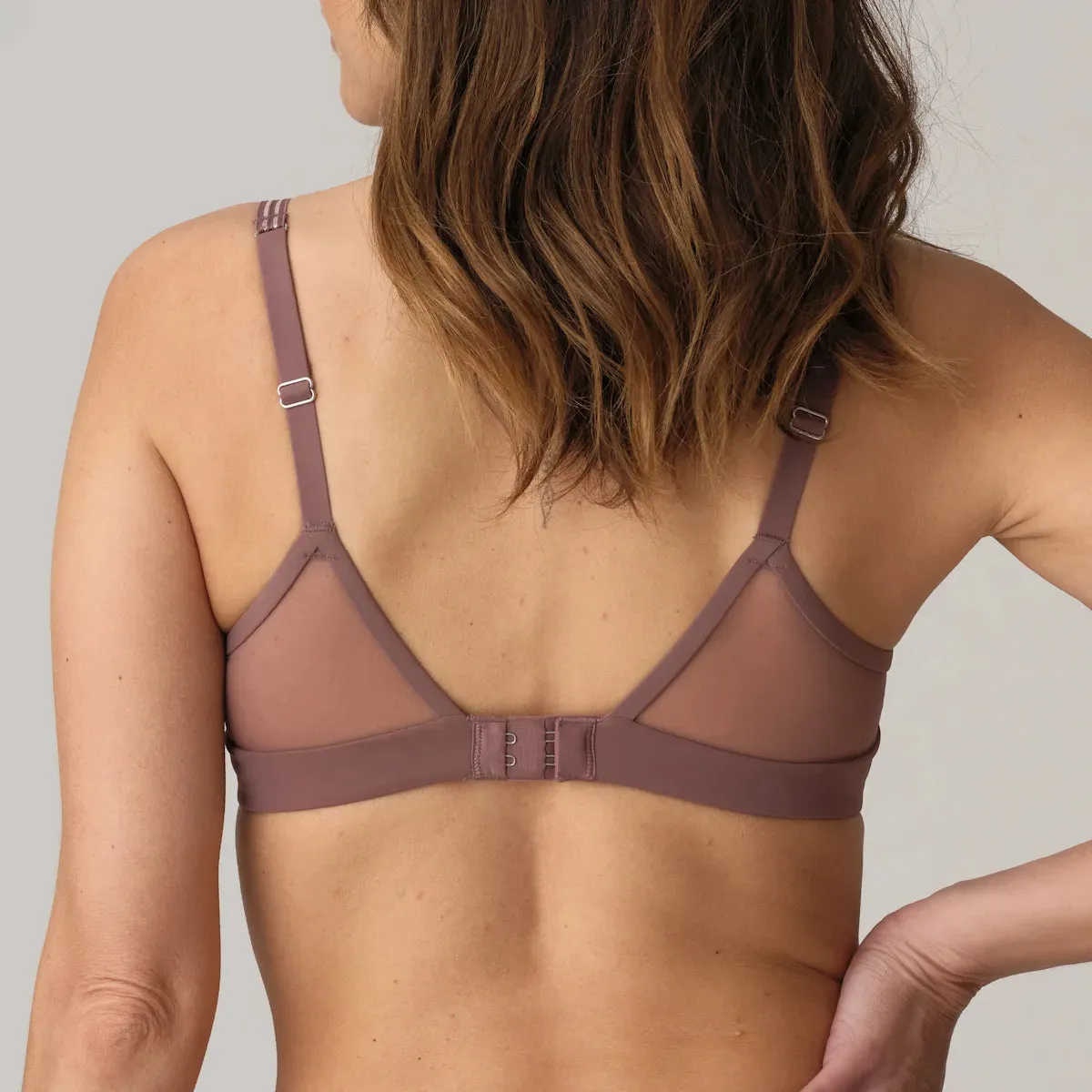 Louie Padded Balconny Bra In Satin Taupe - Marie Jo