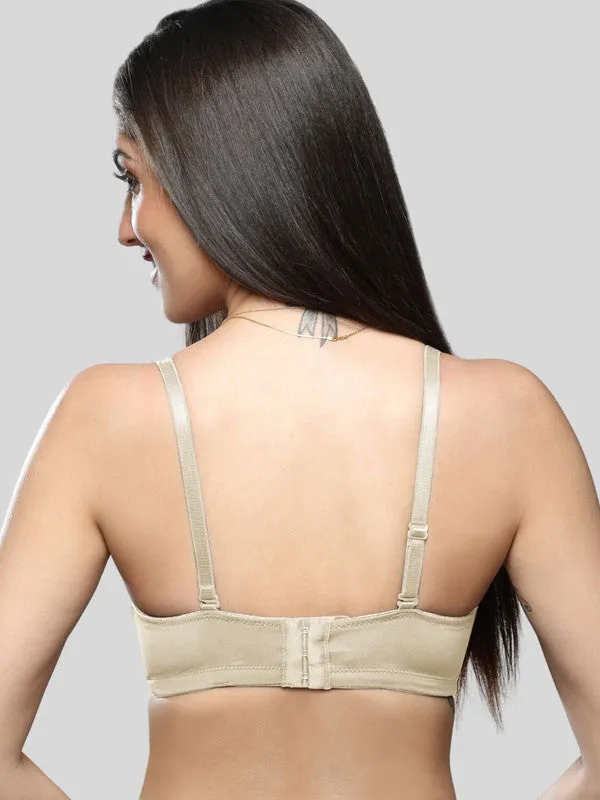 Lovable Beige and Skin Solid Padded Non Wired 3/4th Coverage Bra - SCULPTBRA-BG