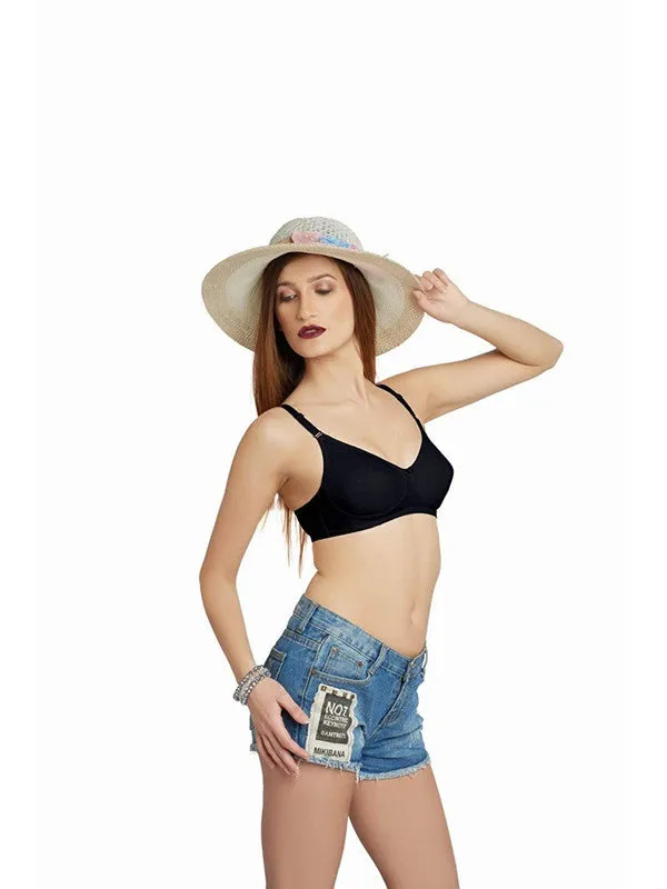 Lovable Black Non Padded Non Wired Full Coverage Bra FAB-Black