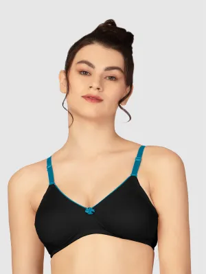 Lovable Black Non Padded Non Wired Full Coverage Bra NOBEL-Black