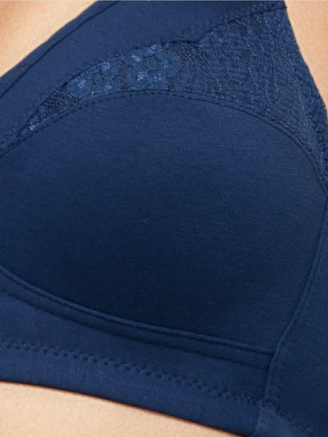 Lovable Navy Blue Non Padded Non Wired Full Coverage Bra ADL-THE 1-Navy Blue