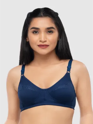 Lovable Navy Blue Non Padded Non Wired Full Coverage Bra ADL-THE 1-Navy Blue