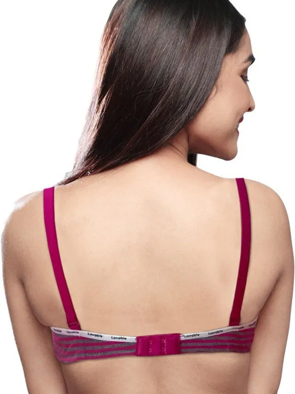 Lovable Pink-Grey Non Padded Non Wired Full Coverage Bra NEXA 6-Pink-Grey