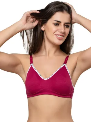 Lovable Rasberry Non Padded Non Wired Full Coverage Bra NEXA 7-Rasberry