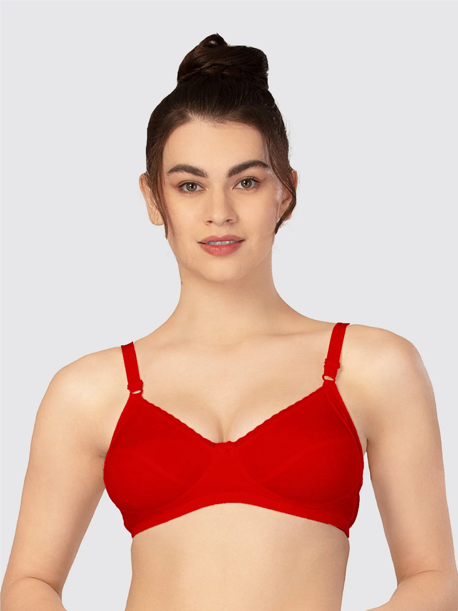 Lovable T.Red Non Padded Non Wired Full Coverage Bra COMFYST-T.Red