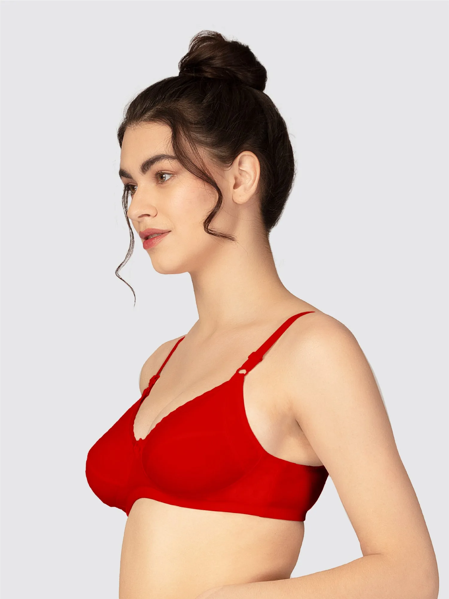 Lovable T.Red Non Padded Non Wired Full Coverage Bra COMFYST-T.Red