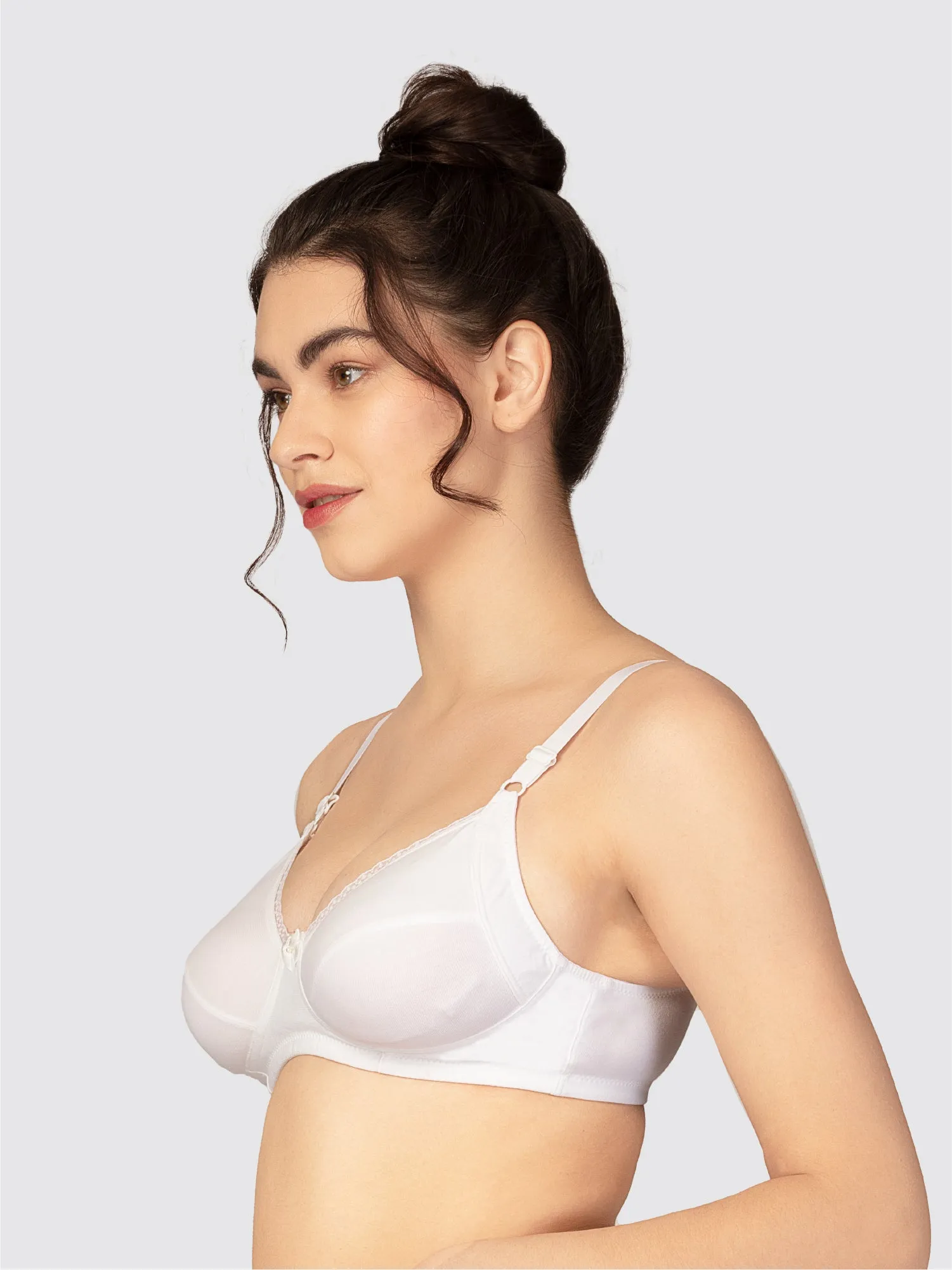 Lovable White Non Padded Non Wired Full Coverage Bra COMFYST-White