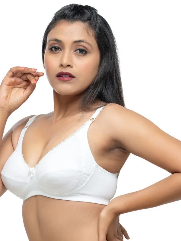 Lovable White Non Padded Non Wired Full Coverage Bra ENCIRCLE ELITE-White