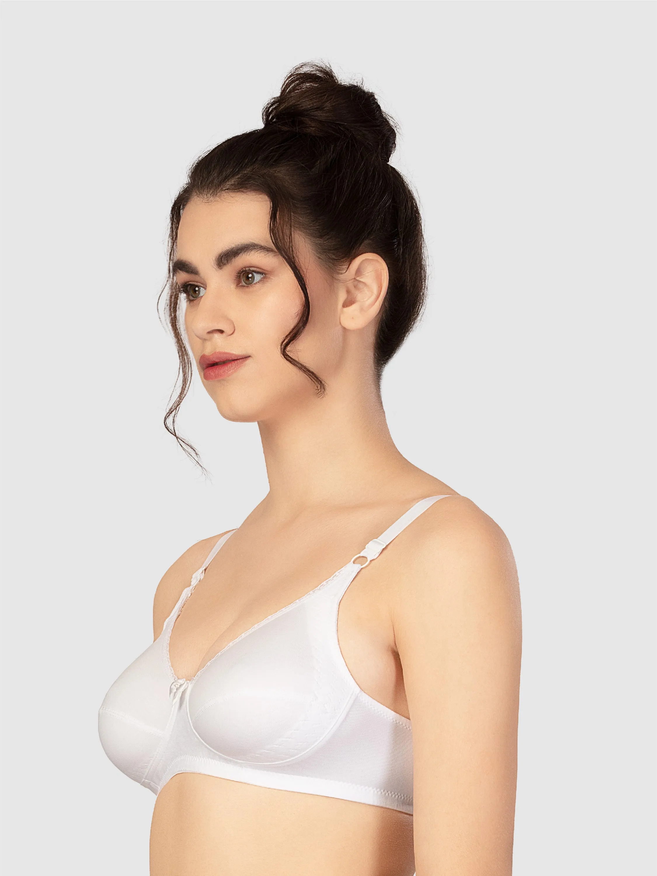 Lovable White Non Padded Non Wired Full Coverage Bra ENCIRCLE ELITE-White