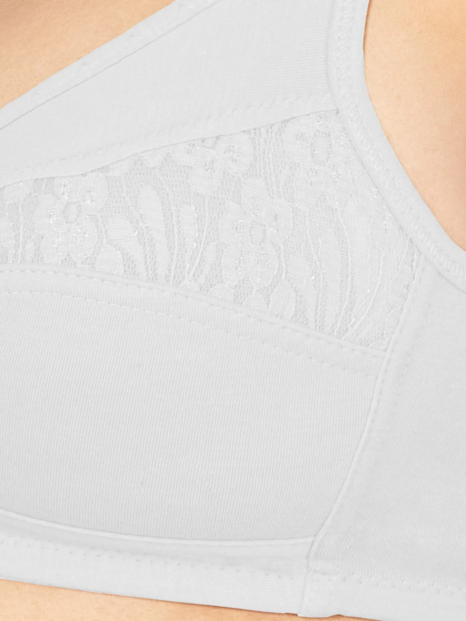Lovable White Non Padded Non Wired Full Coverage Bra L-0196-WHITE
