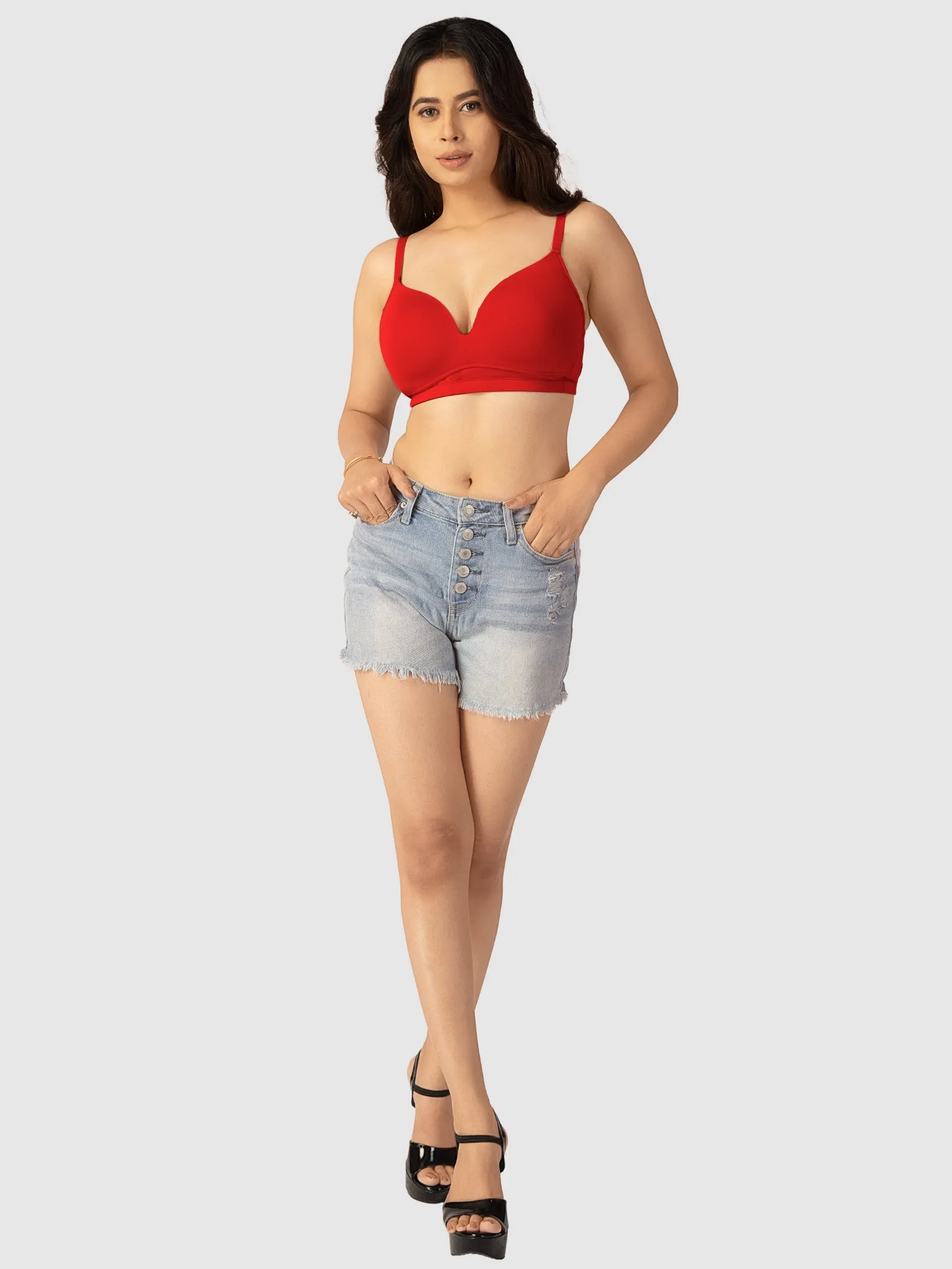 Lovable Womens Padded Non Wired 3/4th Coverage Bra