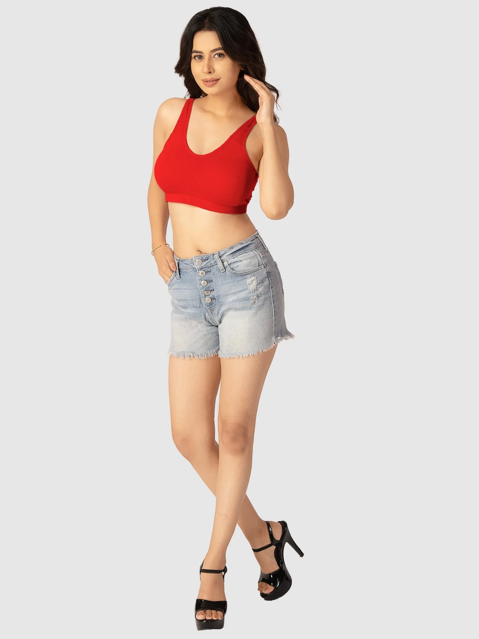 Lovable Womens Removable pad Non Wired Full Coverage Sports Bra