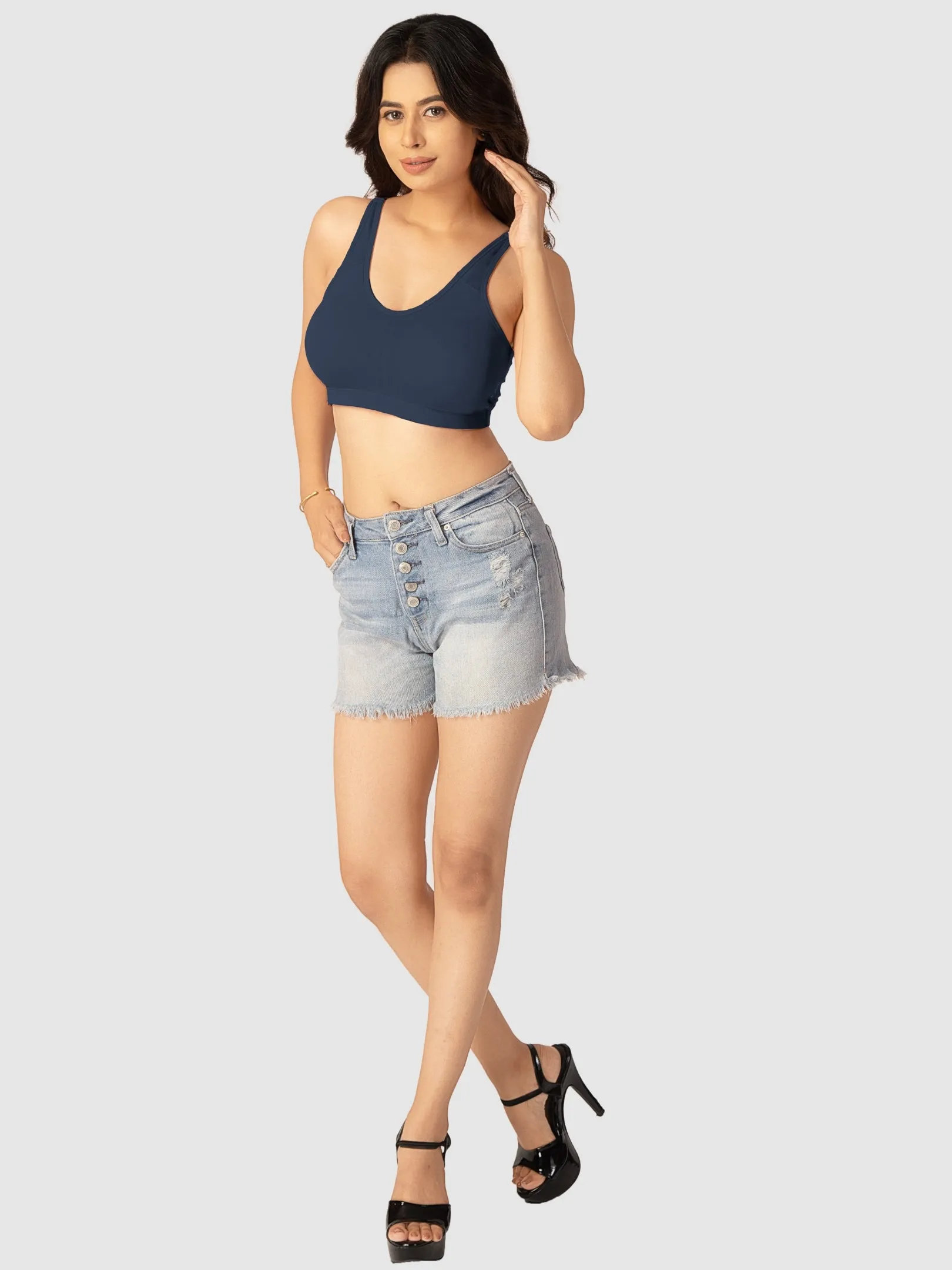 Lovable Womens Removable pad Non Wired Full Coverage Sports Bra