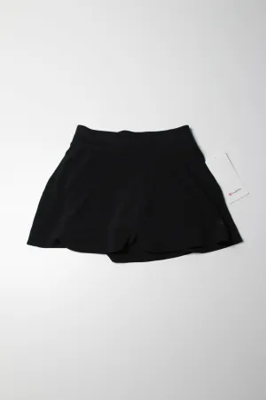 Lululemon black tennis skirt, size 4 *new with tags