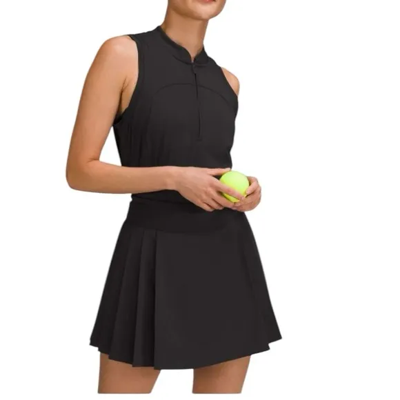 Lululemon Side-Pleat High-Rise Tennis SkirtBlack 6 W8ADU