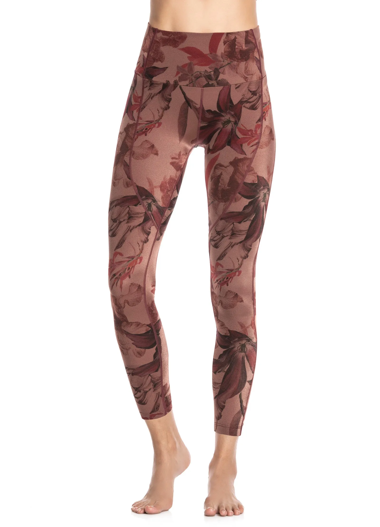 Maaji Dazzling High Flora Amaranth High Rise Leggings