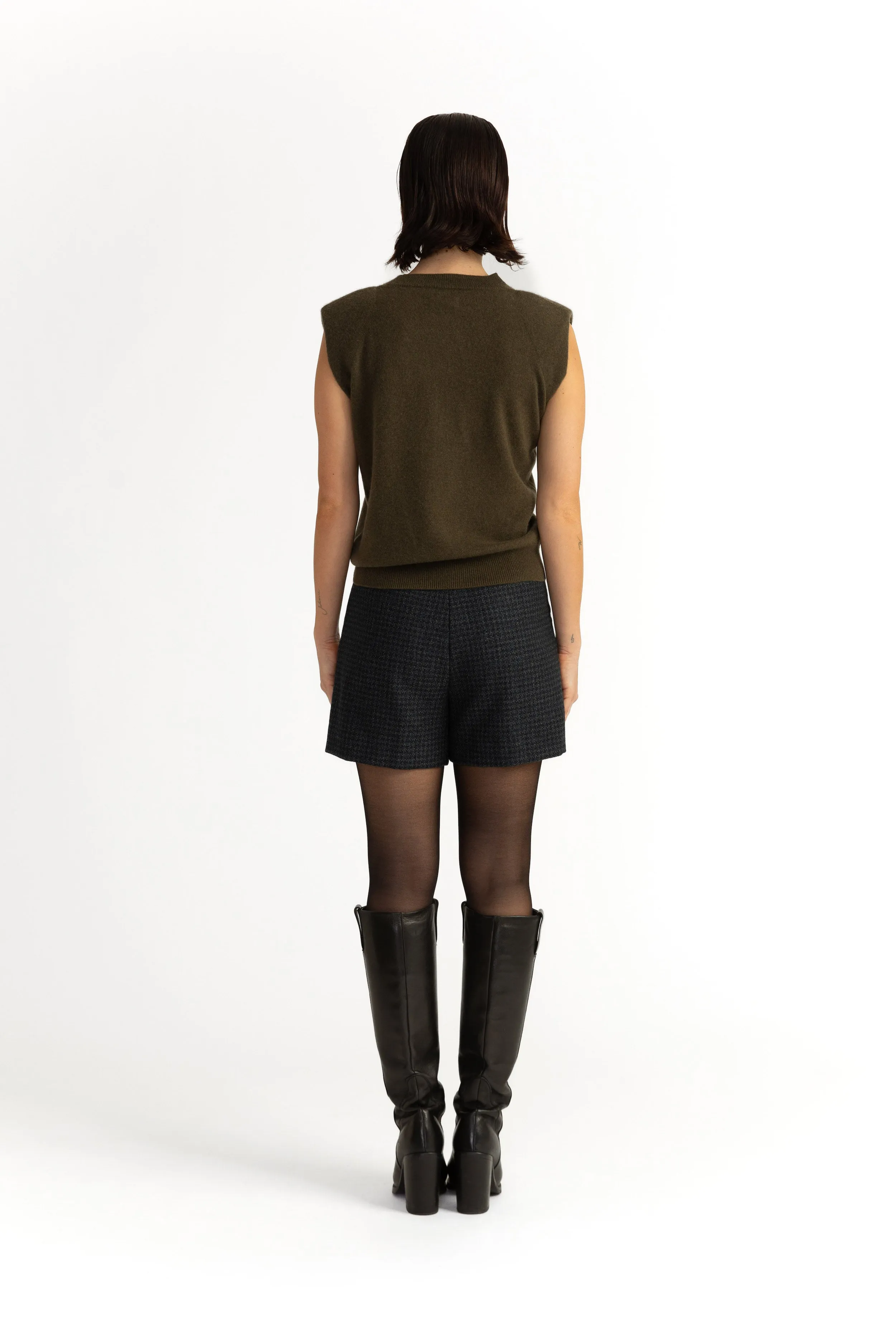 Malmo Knit Top - Sleeveless knit in verdigris green