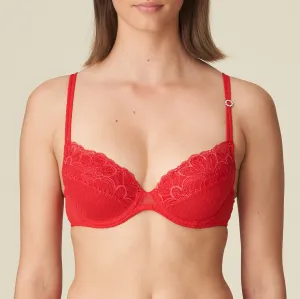 Marie Jo Linda Deep Plunge Padded Bra - True Red
