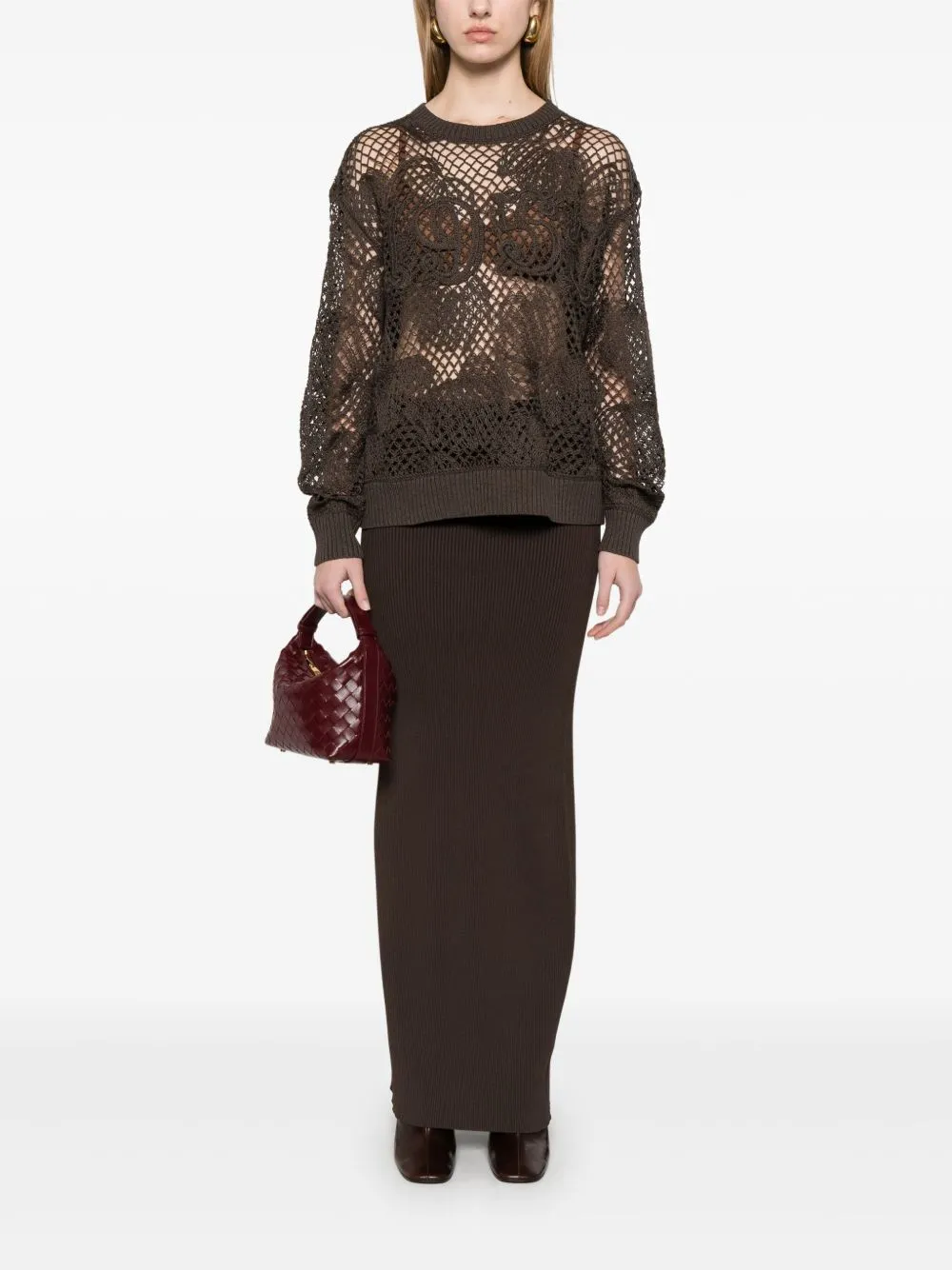 Max Mara broderad bomullstopp