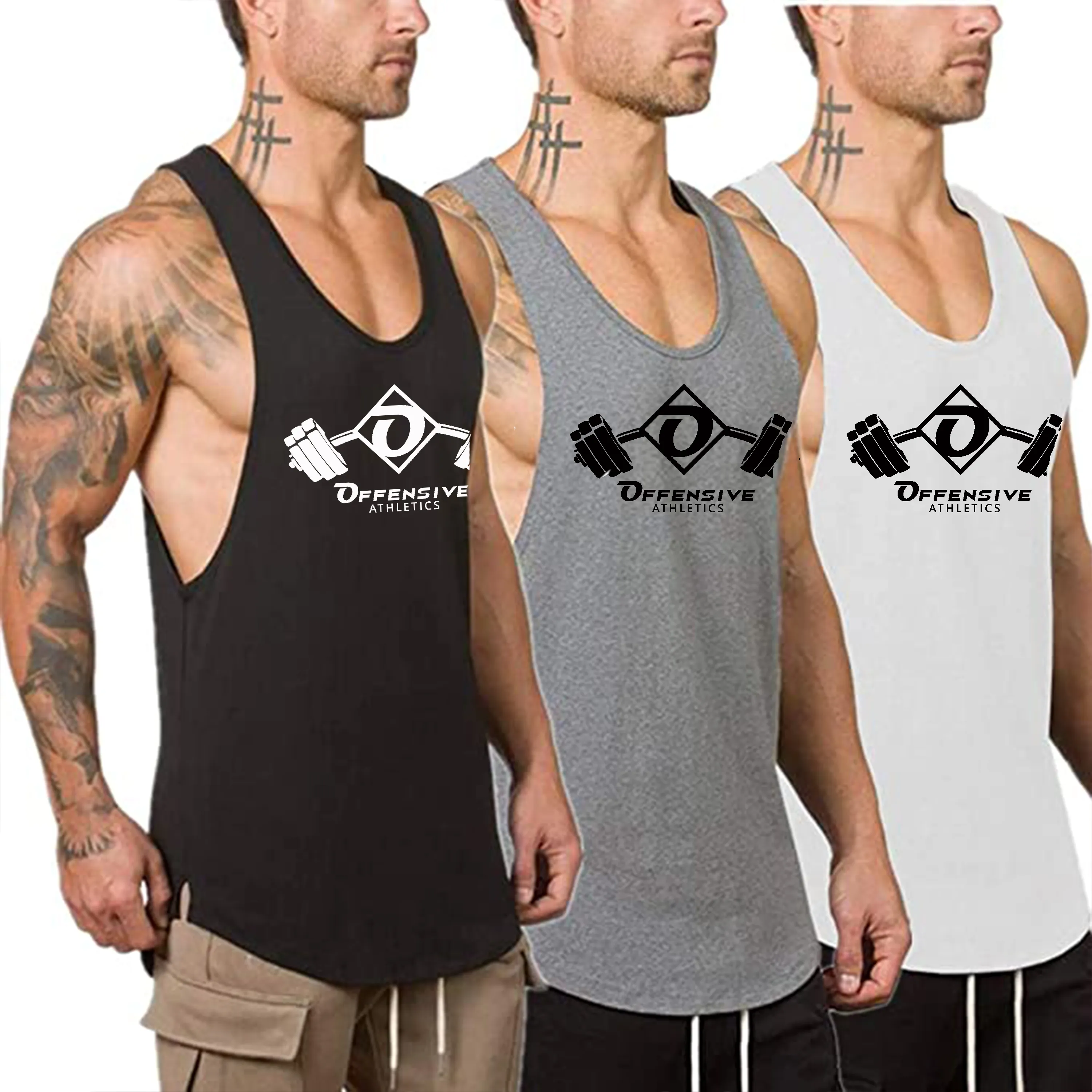 Men's Muscle Gym Workout Stringer Tank Tops Bodybuilding Fitness