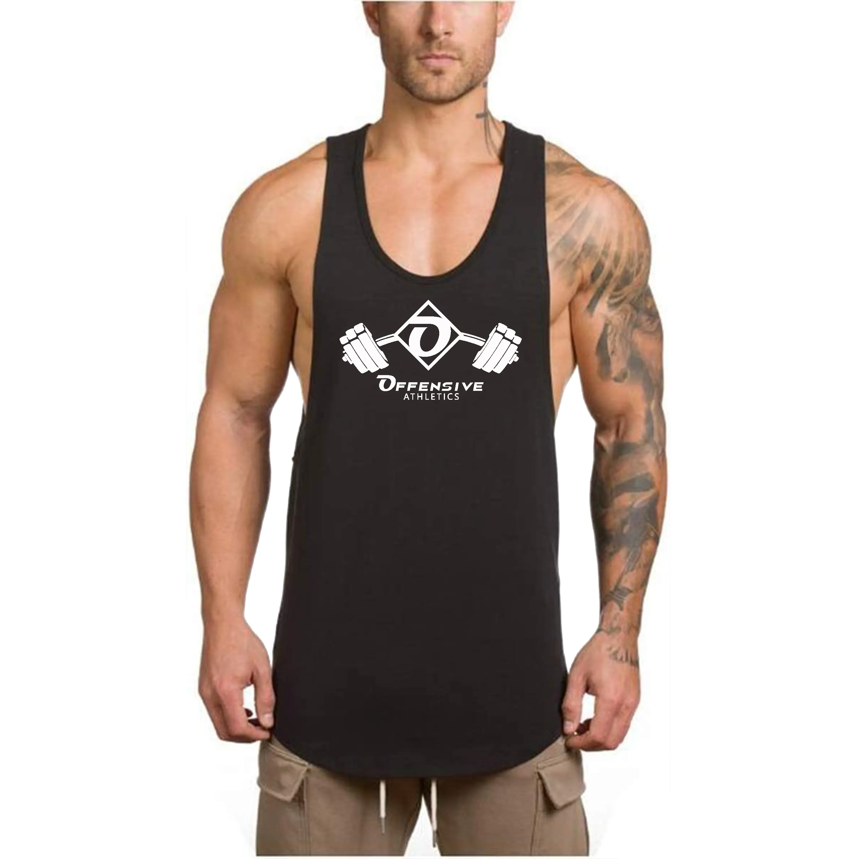 Men's Muscle Gym Workout Stringer Tank Tops Bodybuilding Fitness