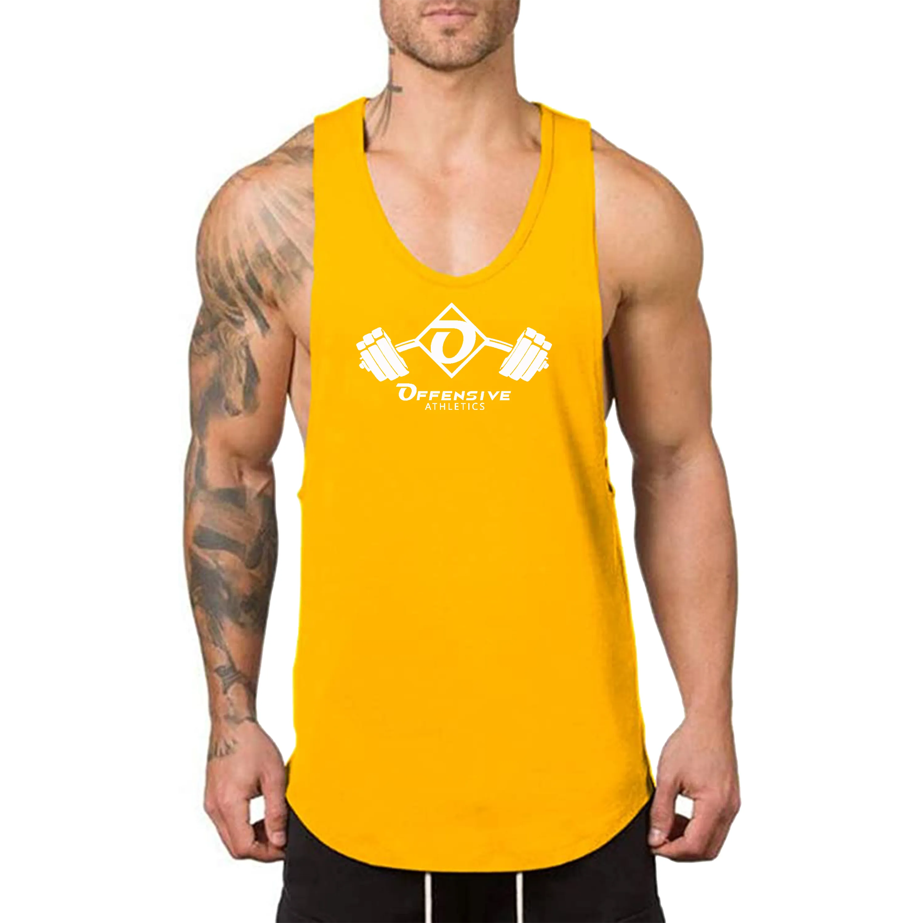 Men's Muscle Gym Workout Stringer Tank Tops Bodybuilding Fitness