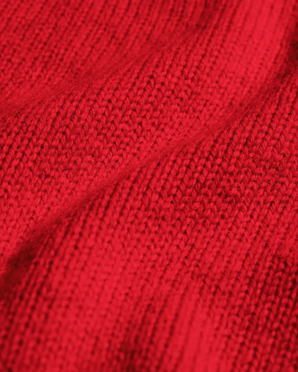 Merino Wool Oversized Crew Sweater in  scarlet red