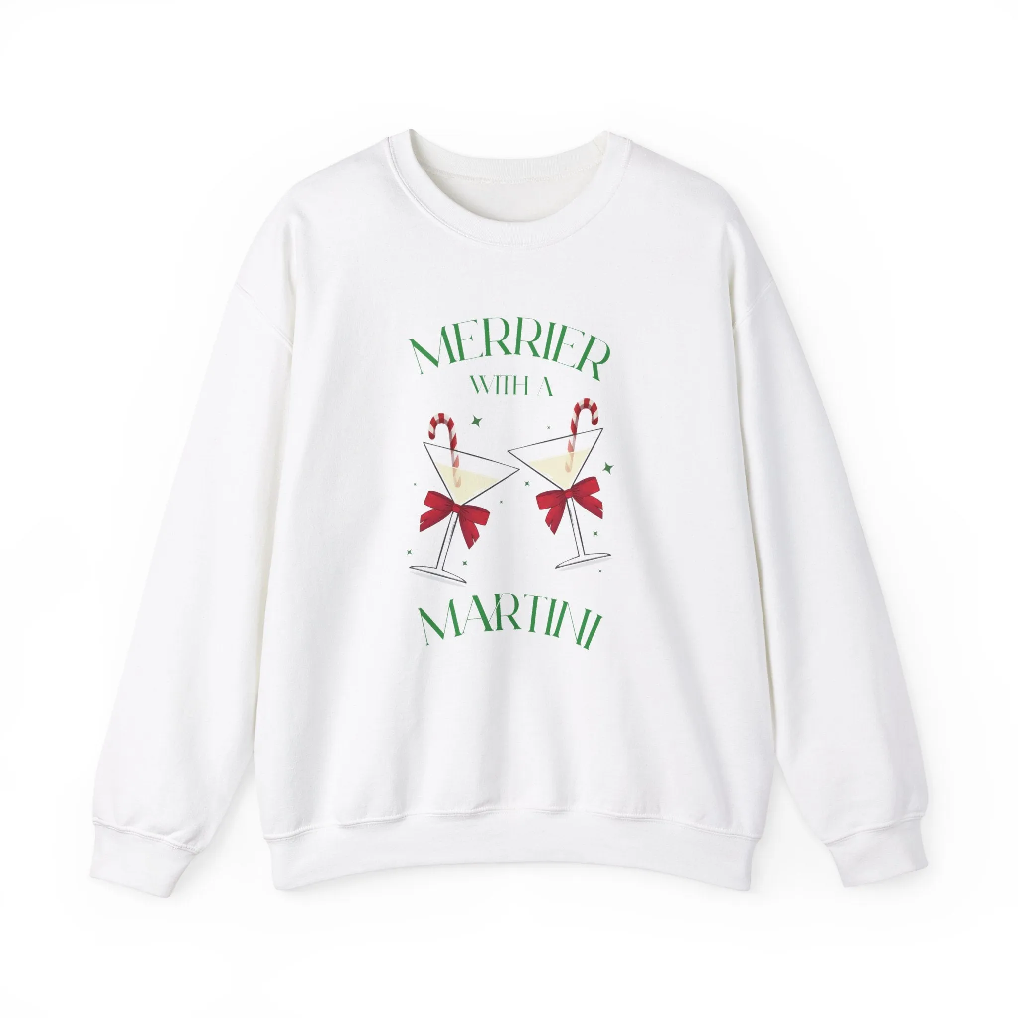 Merrier With A Martini Christmas Sweatshirt