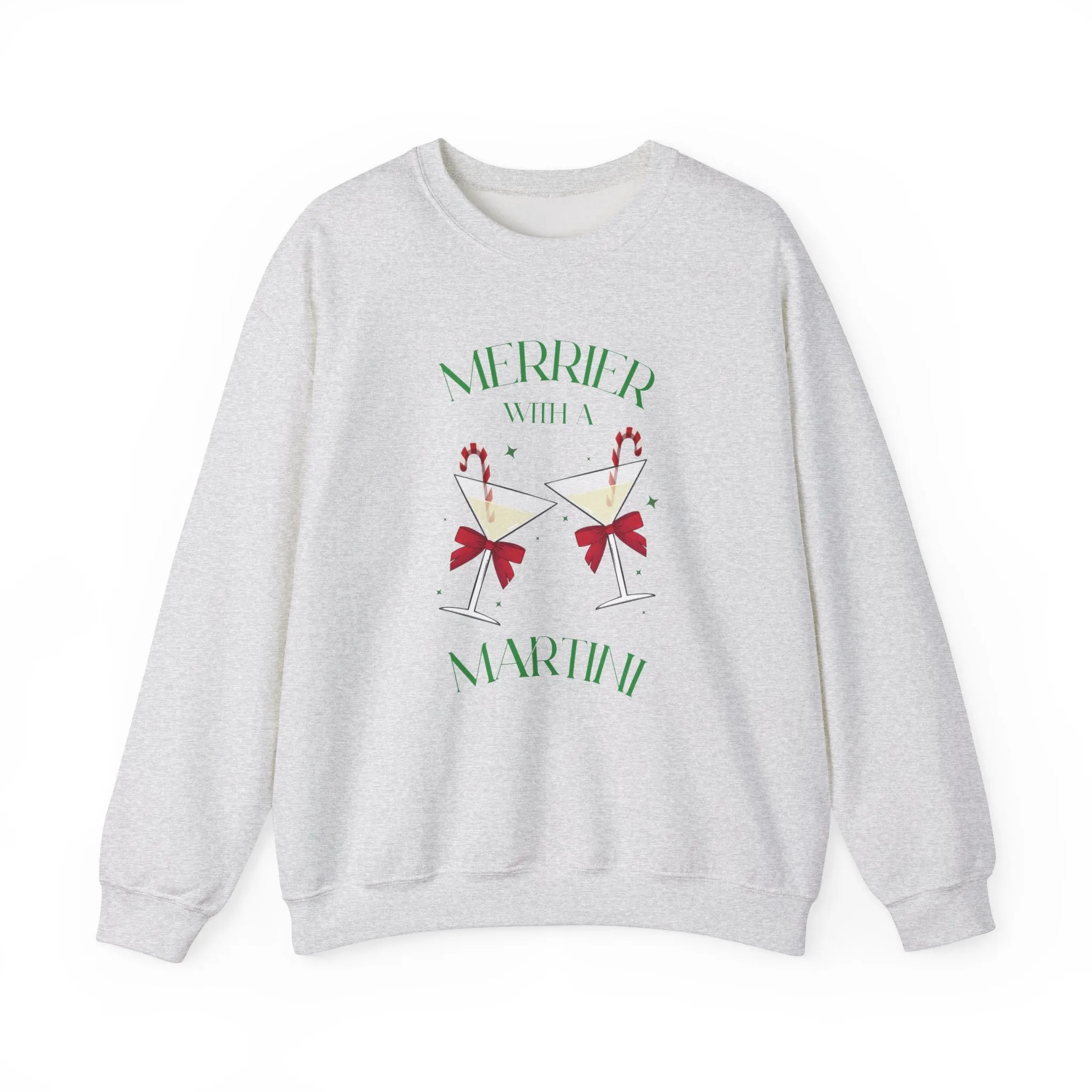 Merrier With A Martini Christmas Sweatshirt