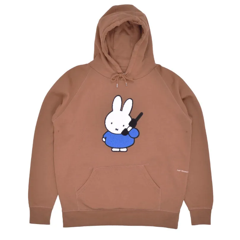 miffy applique hooded sweat Brown