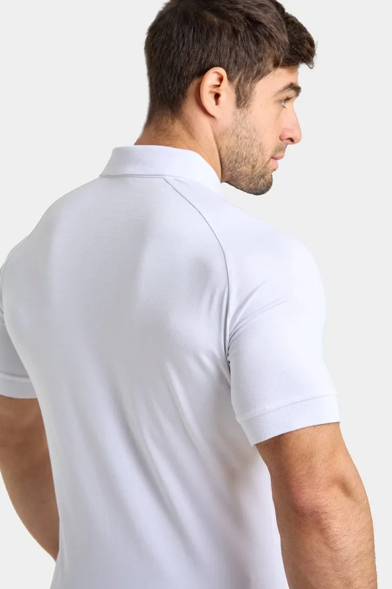 Muscle Fit Polo Shirt in White