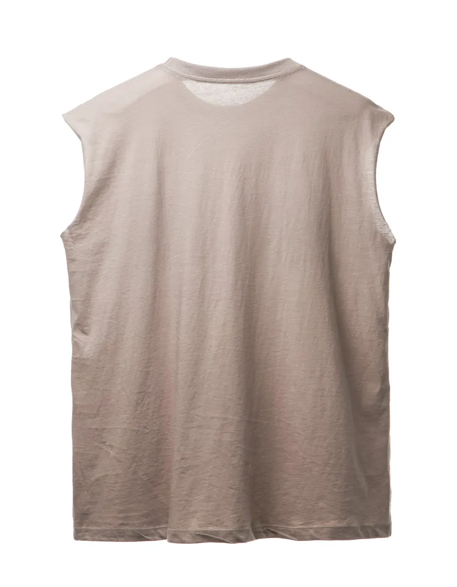 Mushroom Dual Pocket Sleeveless Tee