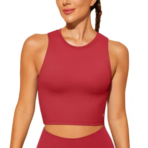 Natural Feelings Nudi Sports Bras for Women Removable Padded Yoga Tank Tops Sleeveless Fitness Workout Crop Tops Wine