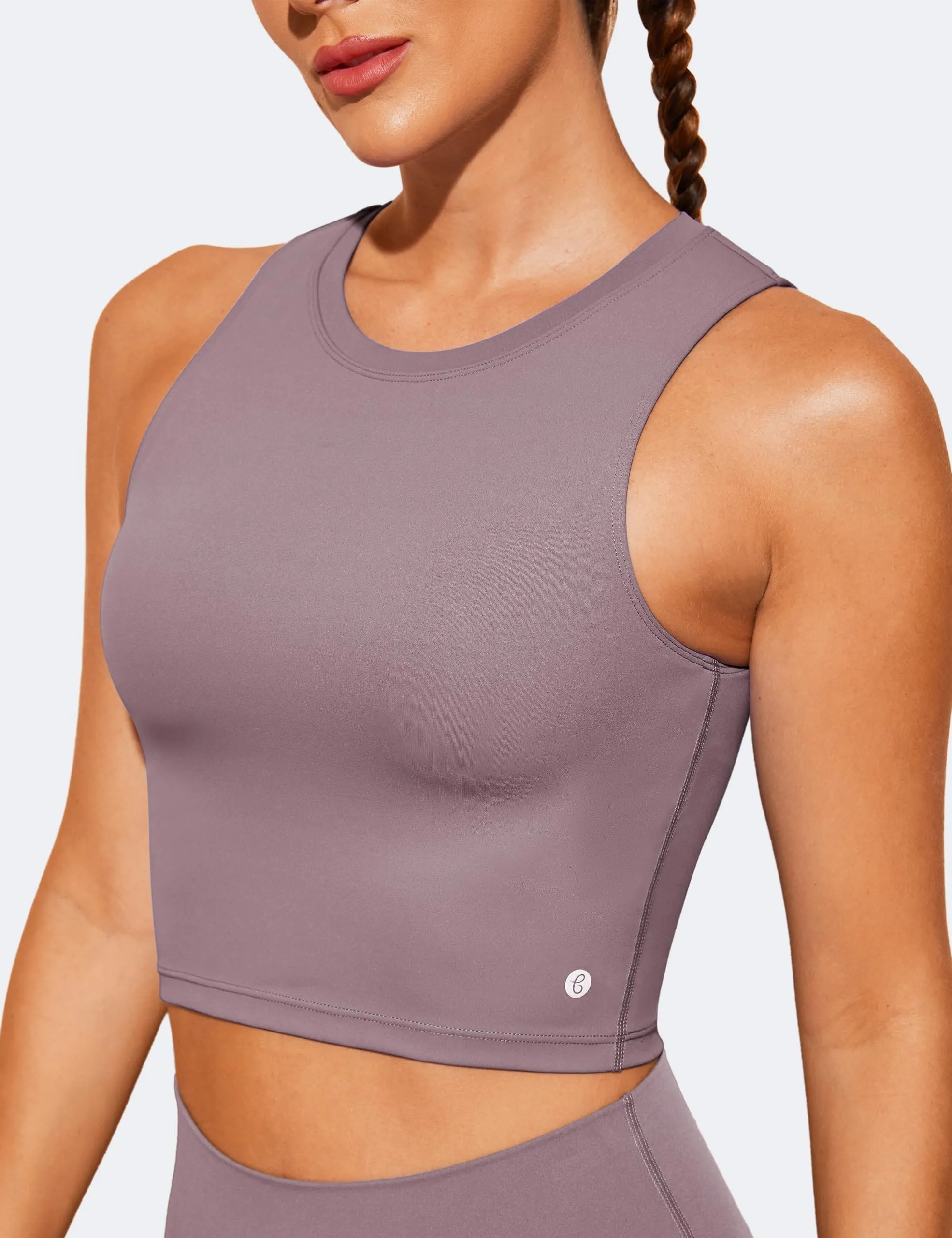 Natural Feelings Nudi Sports Bras for Women Removable Padded Yoga Tank Tops Sleeveless Fitness Workout Crop Tops
