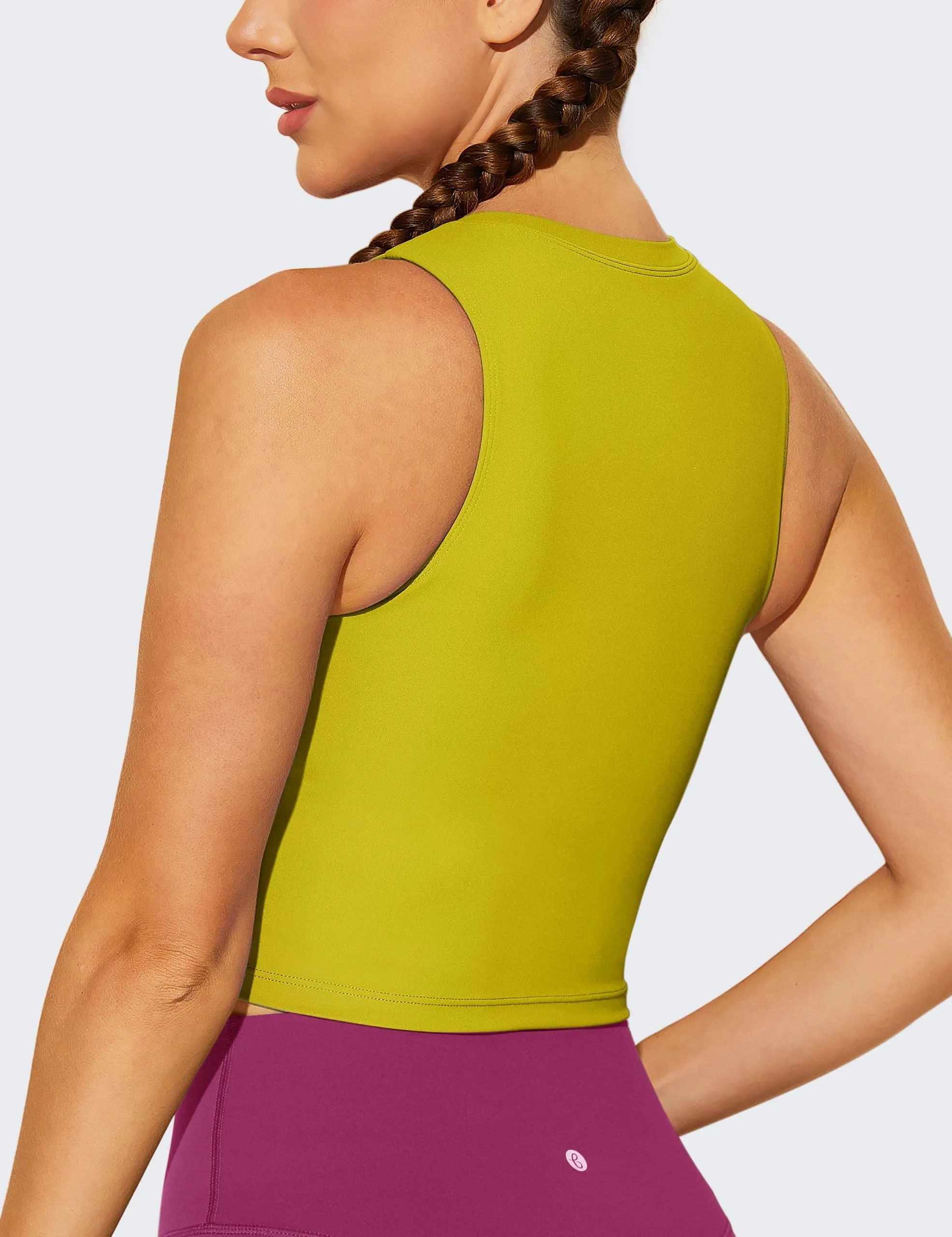 Natural Feelings Nudi Sports Bras for Women Removable Padded Yoga Tank Tops Sleeveless Fitness Workout Crop Tops