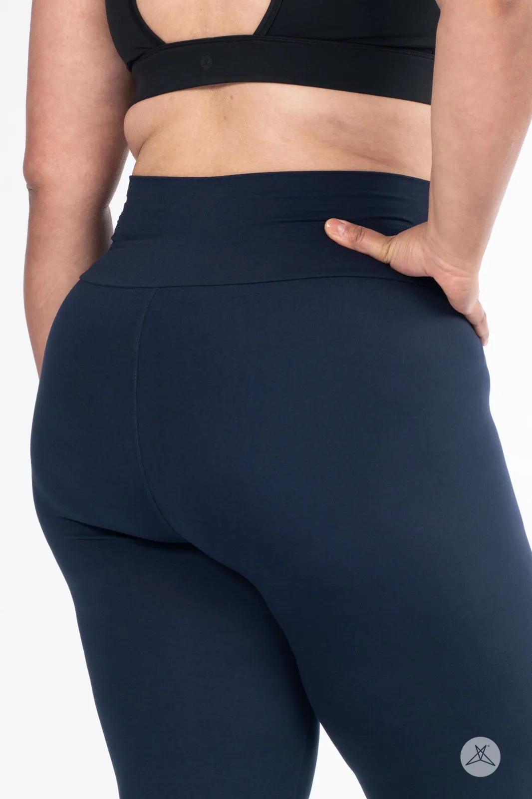 Navy High-Waisted Leggings