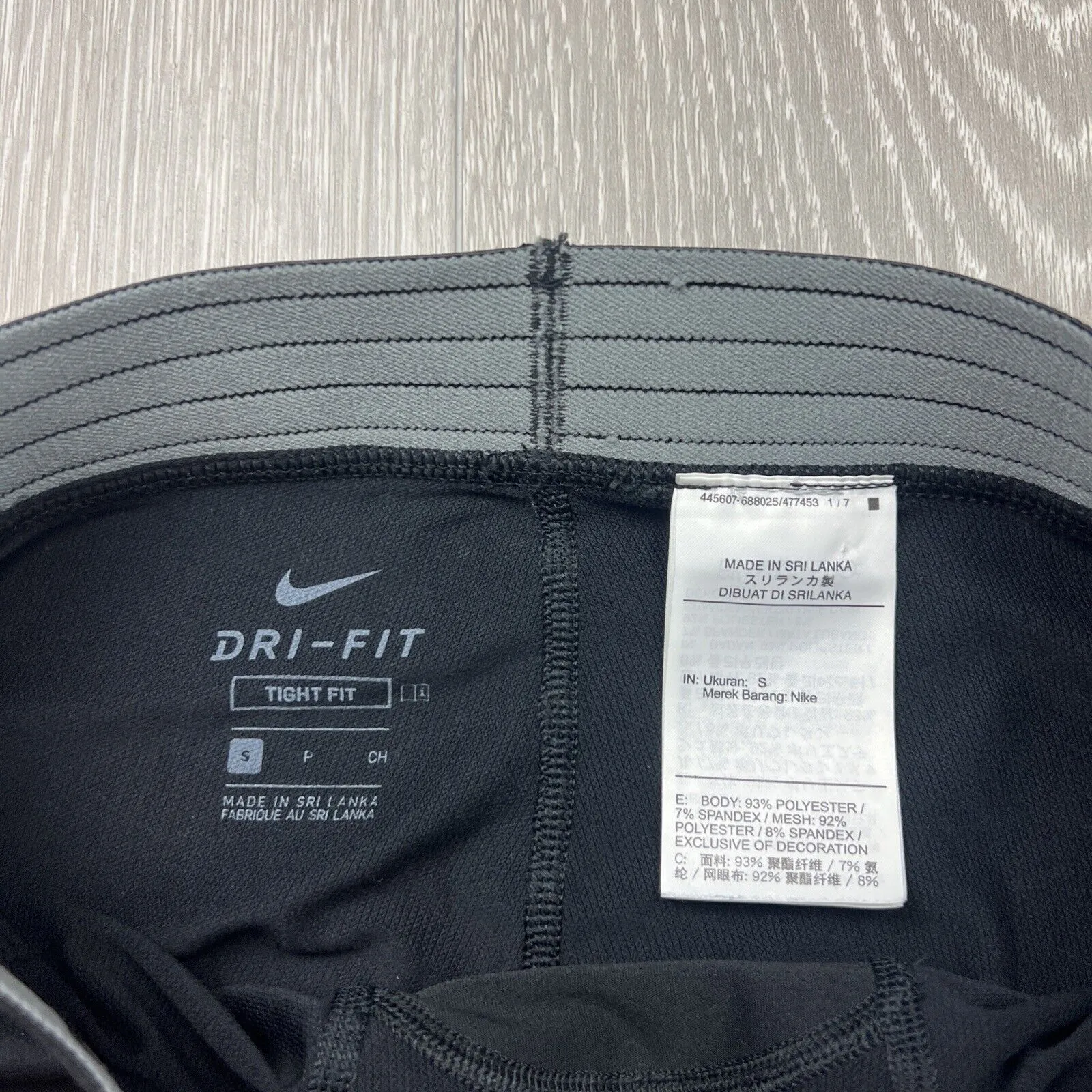 Nike Pro Mens 2/3 Length Compression Tights Size Small