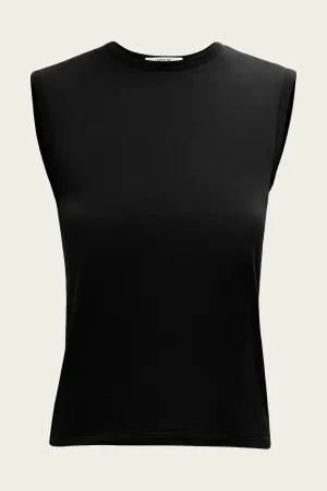Nikita Shrunken Muscle Tee in Black