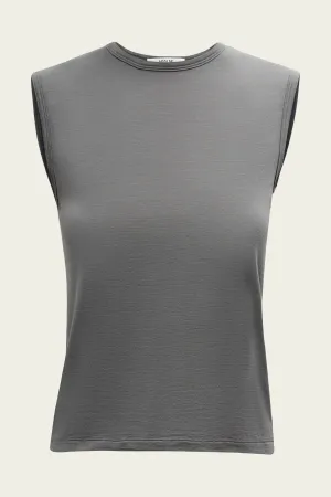 Nikita Shrunken Muscle Tee in Gravel