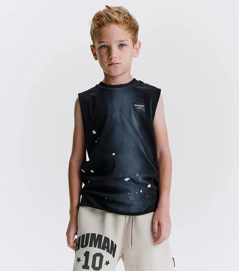 nununu- Splash Sleeveless Shirt (black)