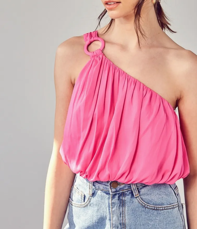 O Ring One Shoulder Top