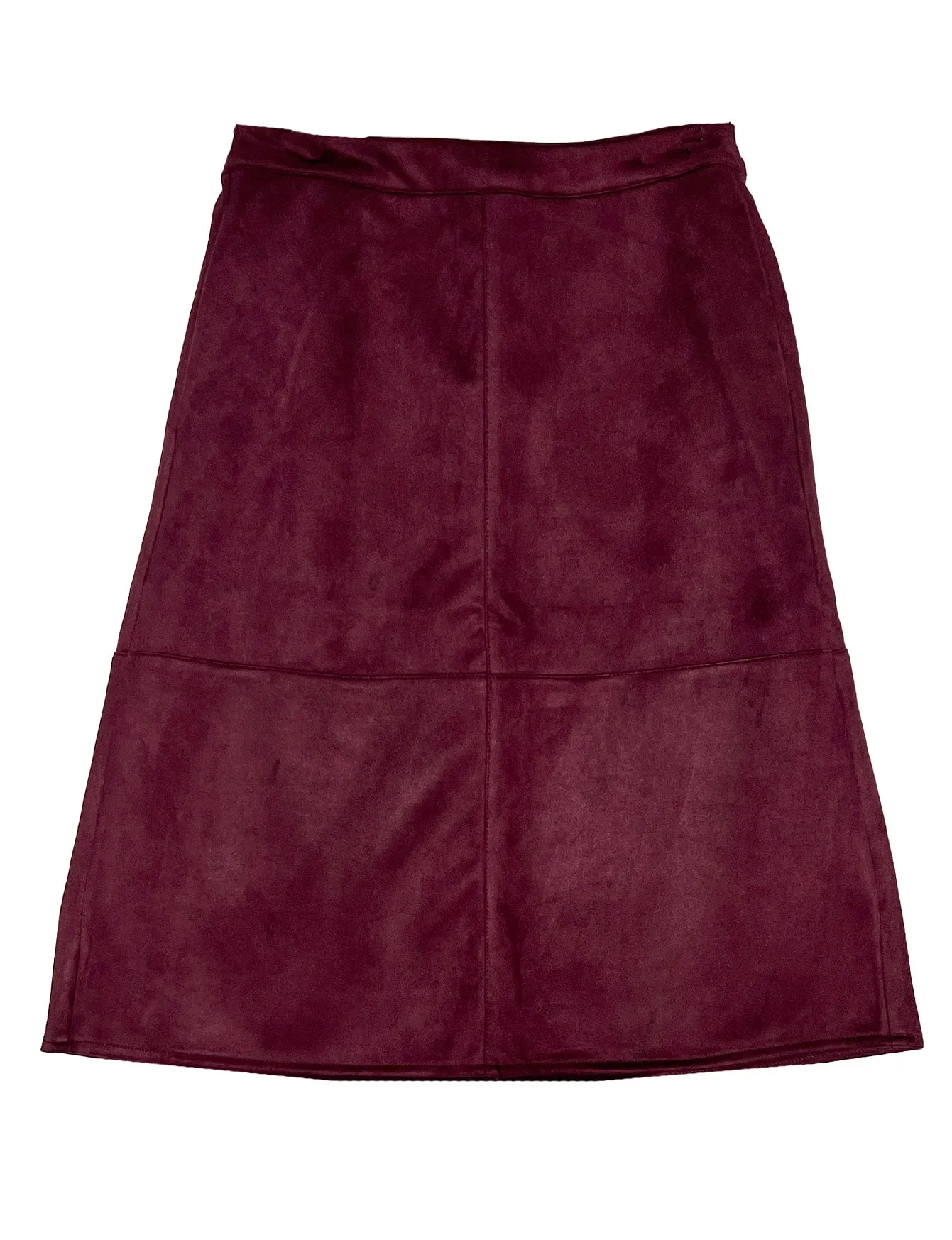 ORA skirt Burgundy Faux Suede
