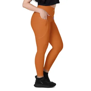 Orange Chaitanya Pocket Leggings