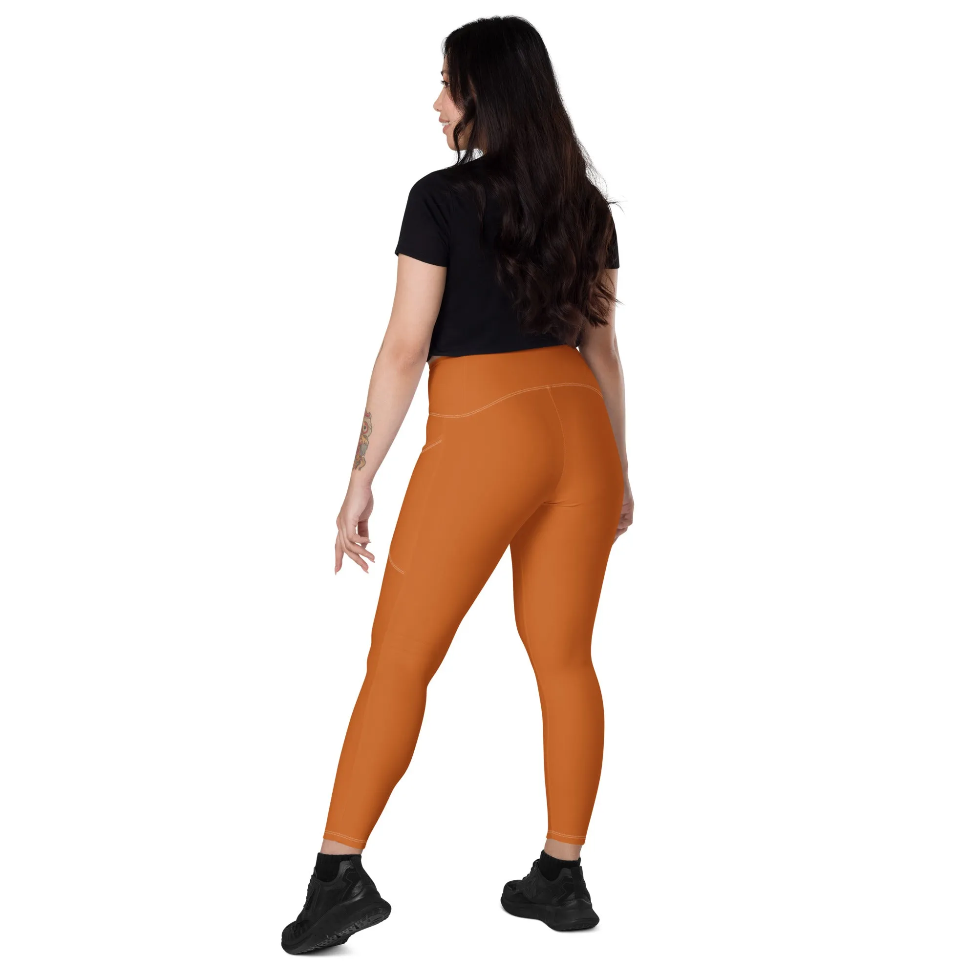 Orange Chaitanya Pocket Leggings