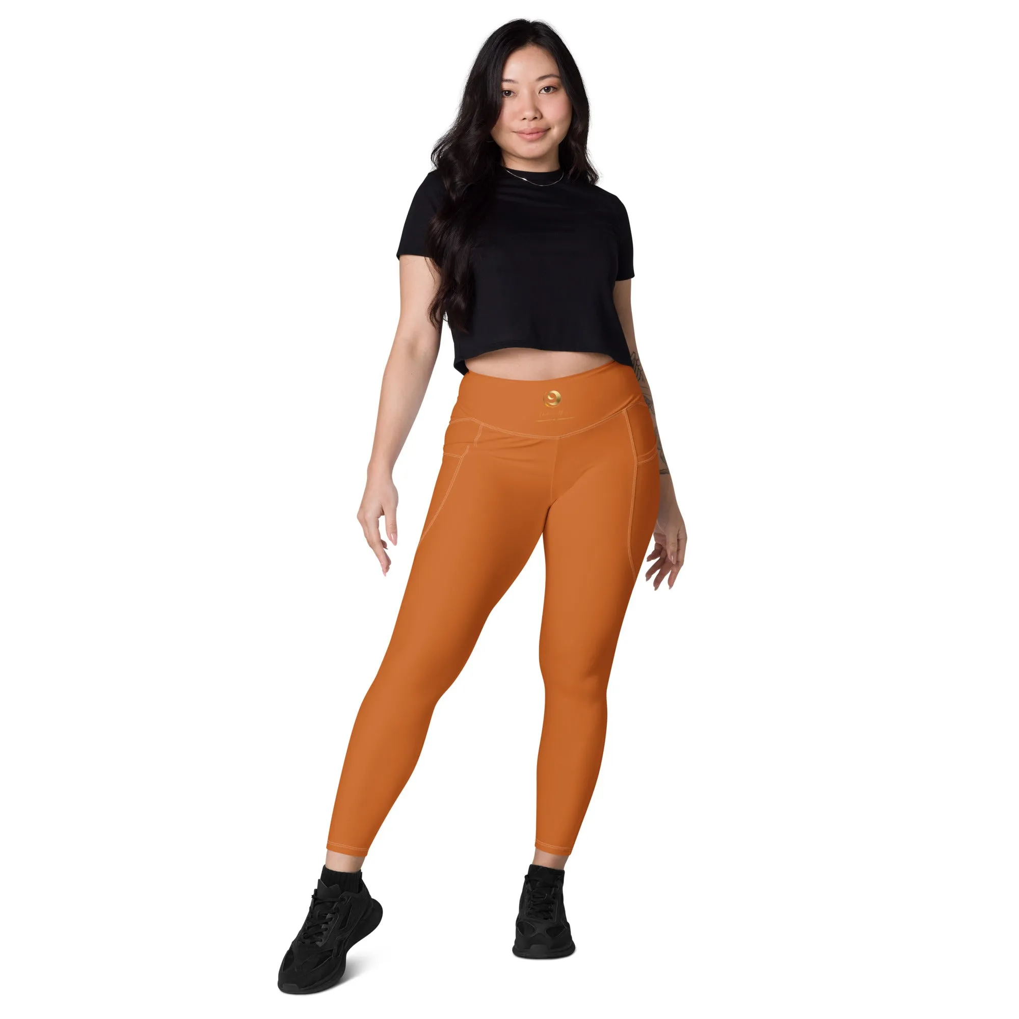 Orange Chaitanya Pocket Leggings