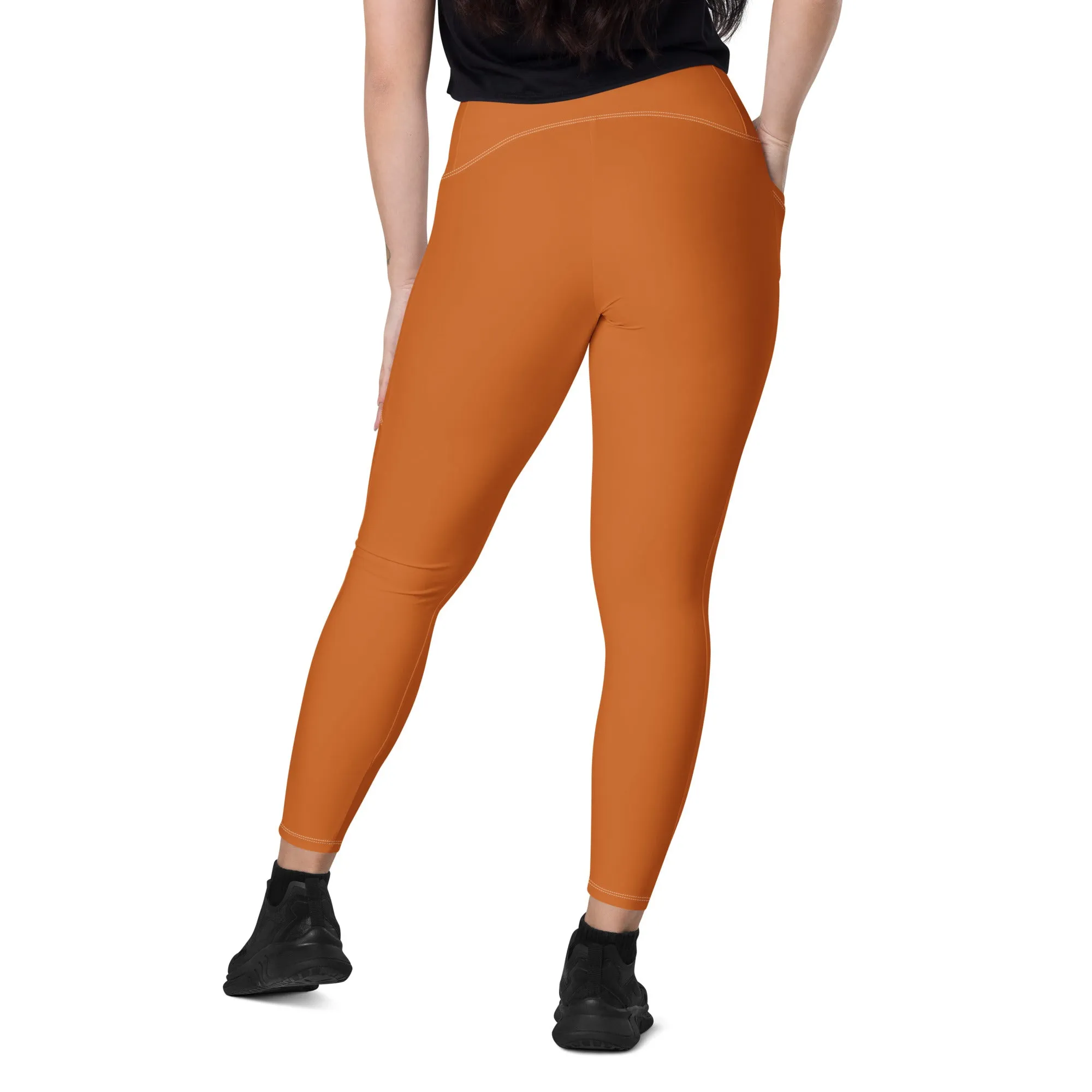 Orange Chaitanya Pocket Leggings
