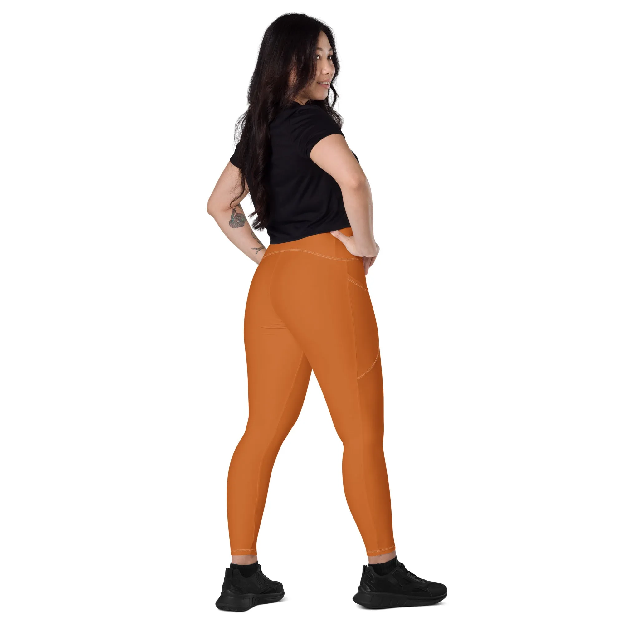 Orange Chaitanya Pocket Leggings