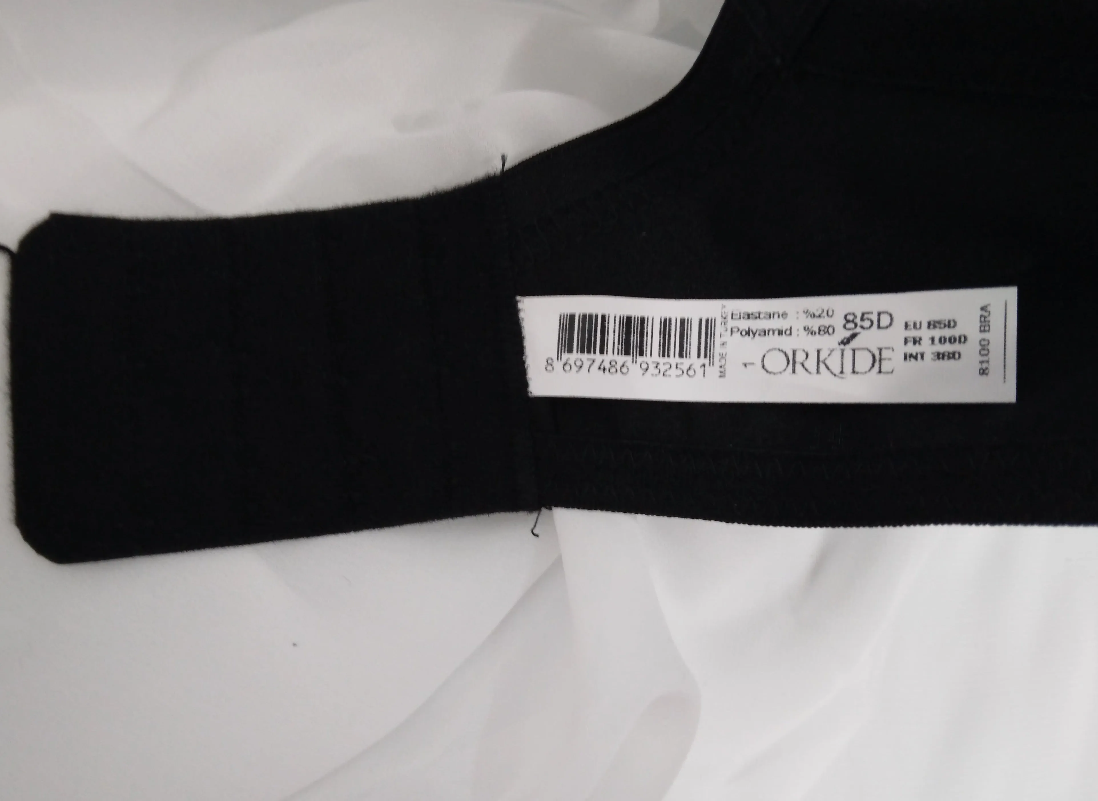 Orkide Black Low Cut Bra